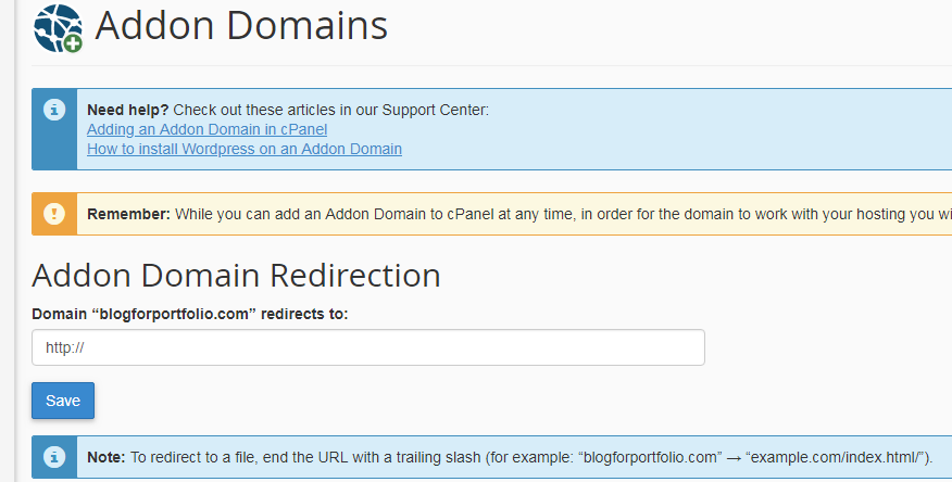 How to Add, Remove and Redirect an Addon Domain Using cPanel