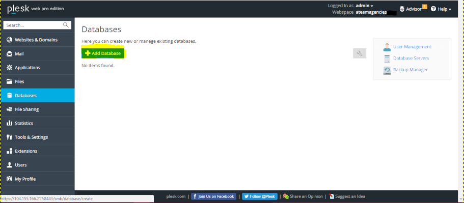 How to Manage Databases With Plesk Panel