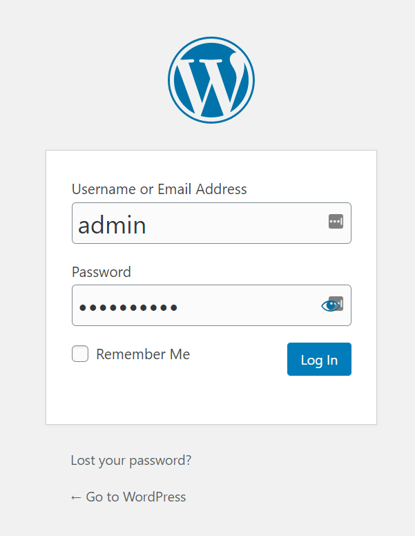 Login to WordPress