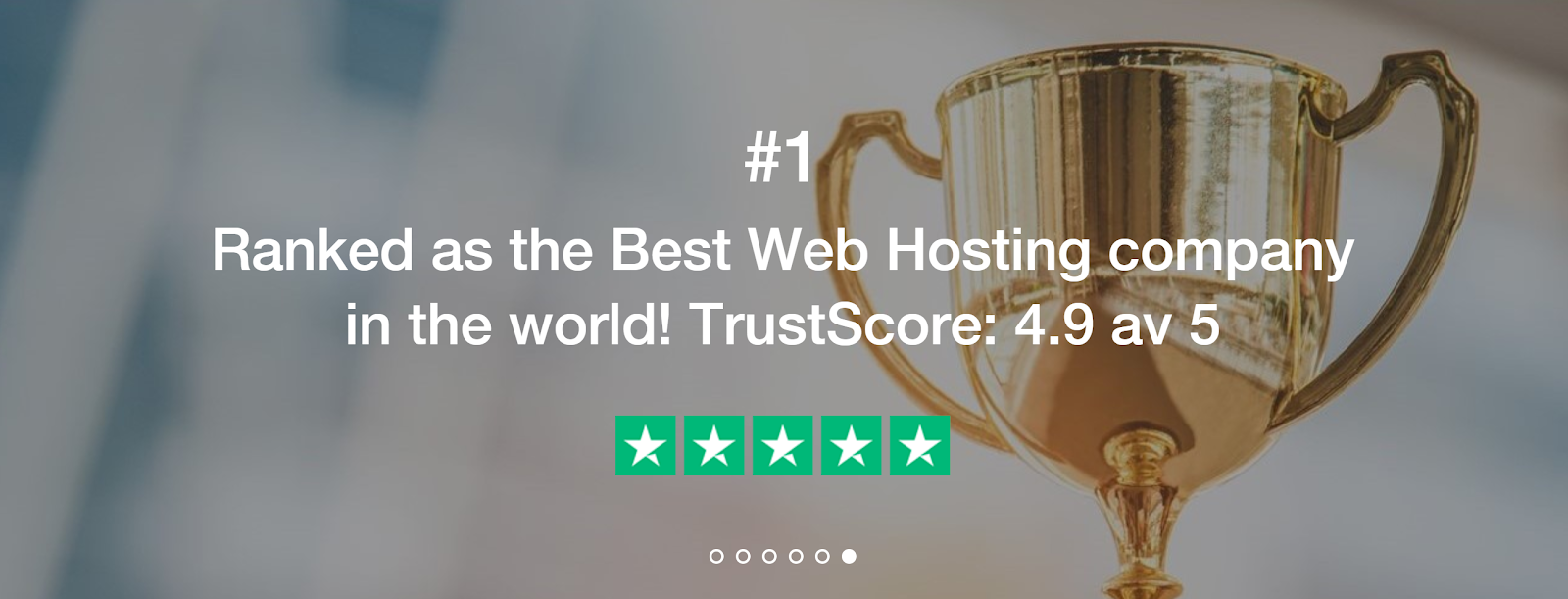 screenshot of a Trustpilot score banner