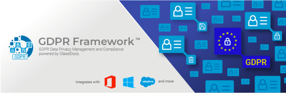 screenshot of GDPR Framework banner