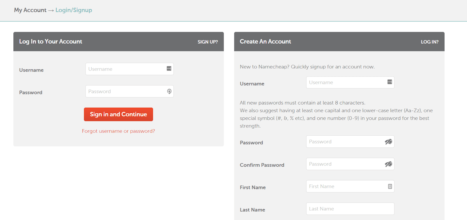 screenshot of domain hosting purchase and setup