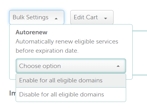 screenshot of domain hosting purchase and setup