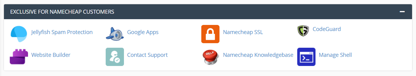 screenshot of Cpanel 