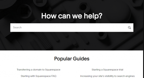 Screenshot of the Squarespace Customer Support page