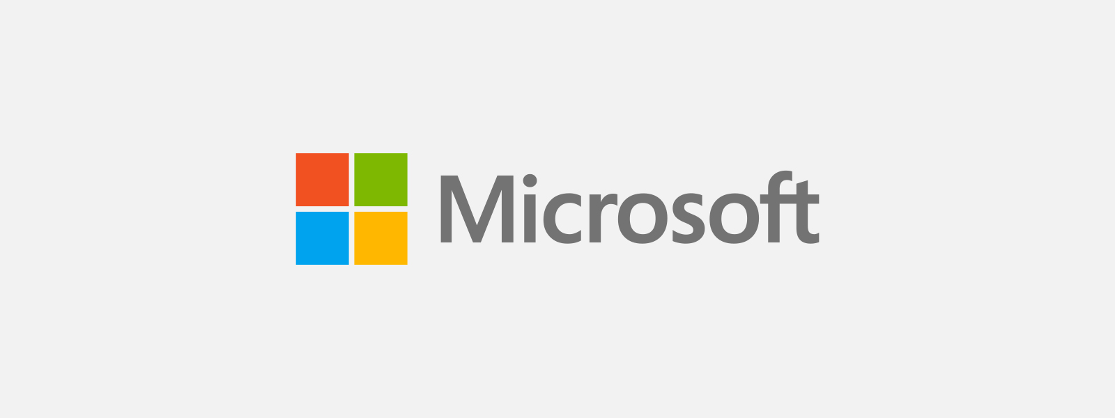 The logo of Microsoft on a white background with different colors.