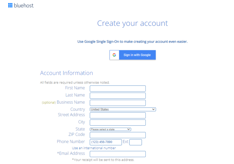 This depicts the screen where users need to put in their account and other information.