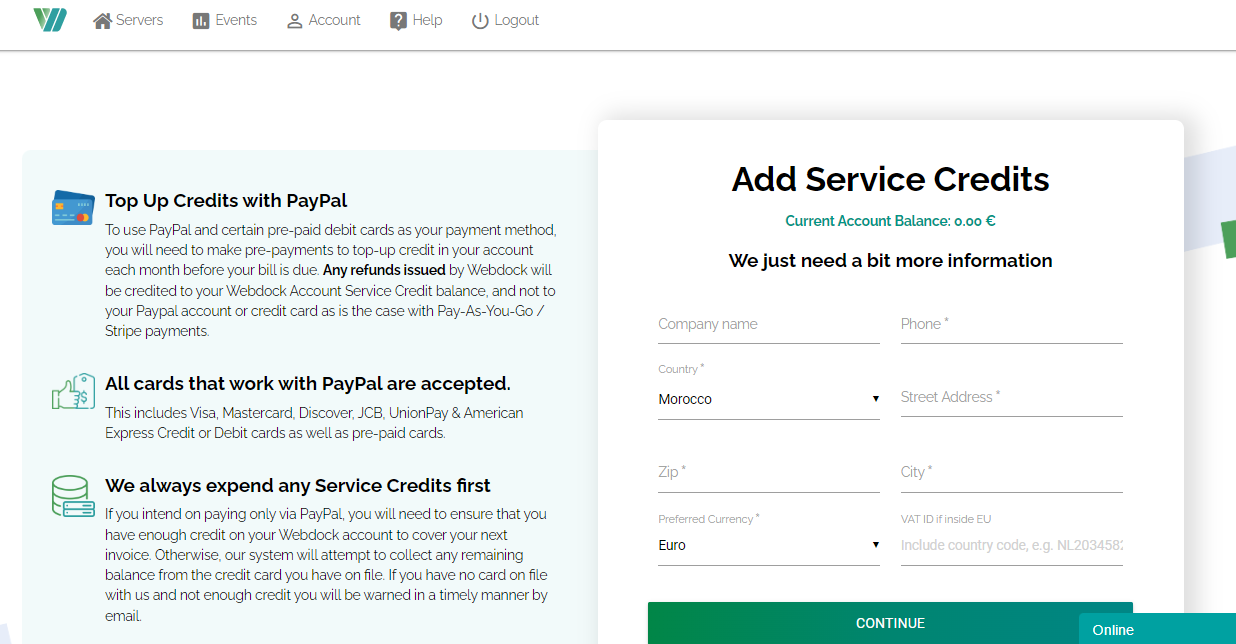 This picture depicts the screen that users get if they choose the PayPal payment option.