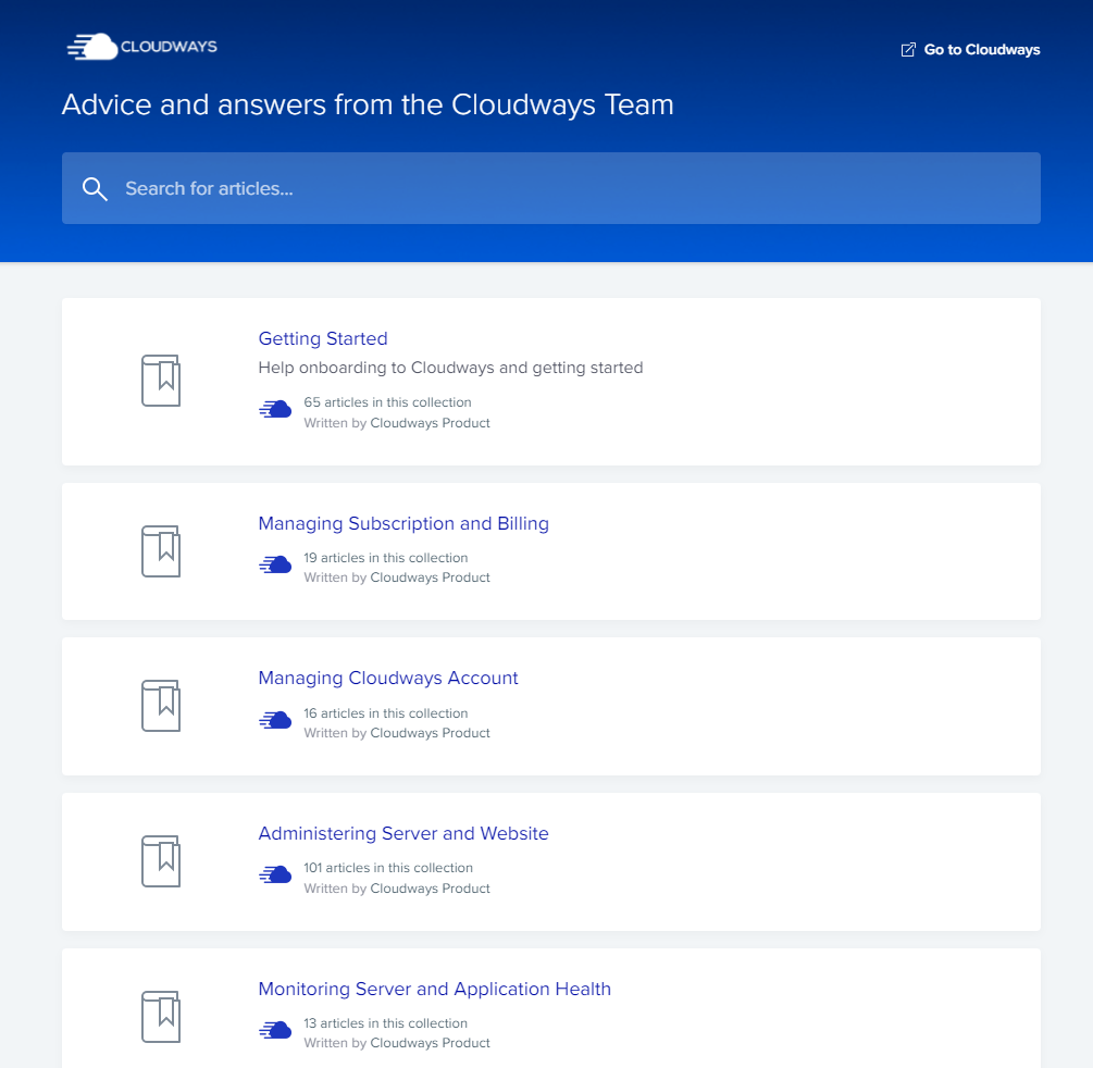 Cloudways customer support