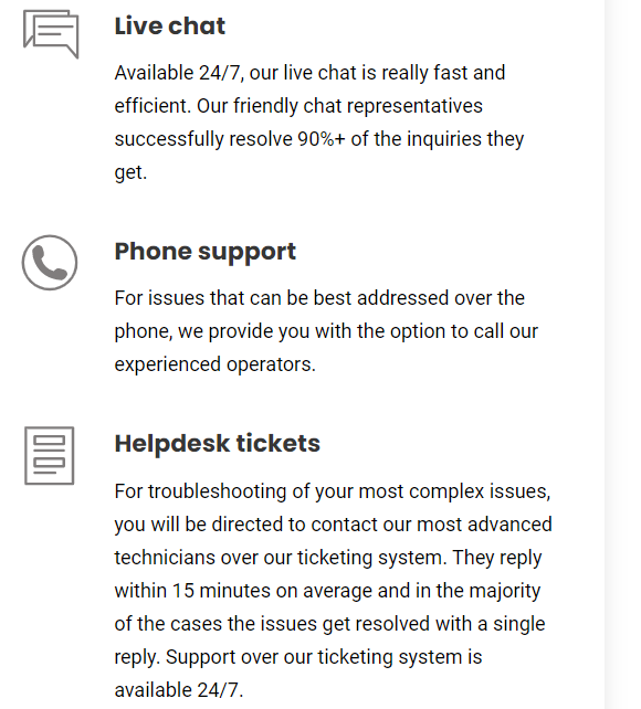 SiteGround customer service screenshot