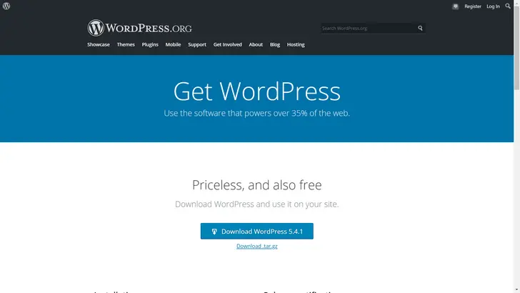 free WordPress core software