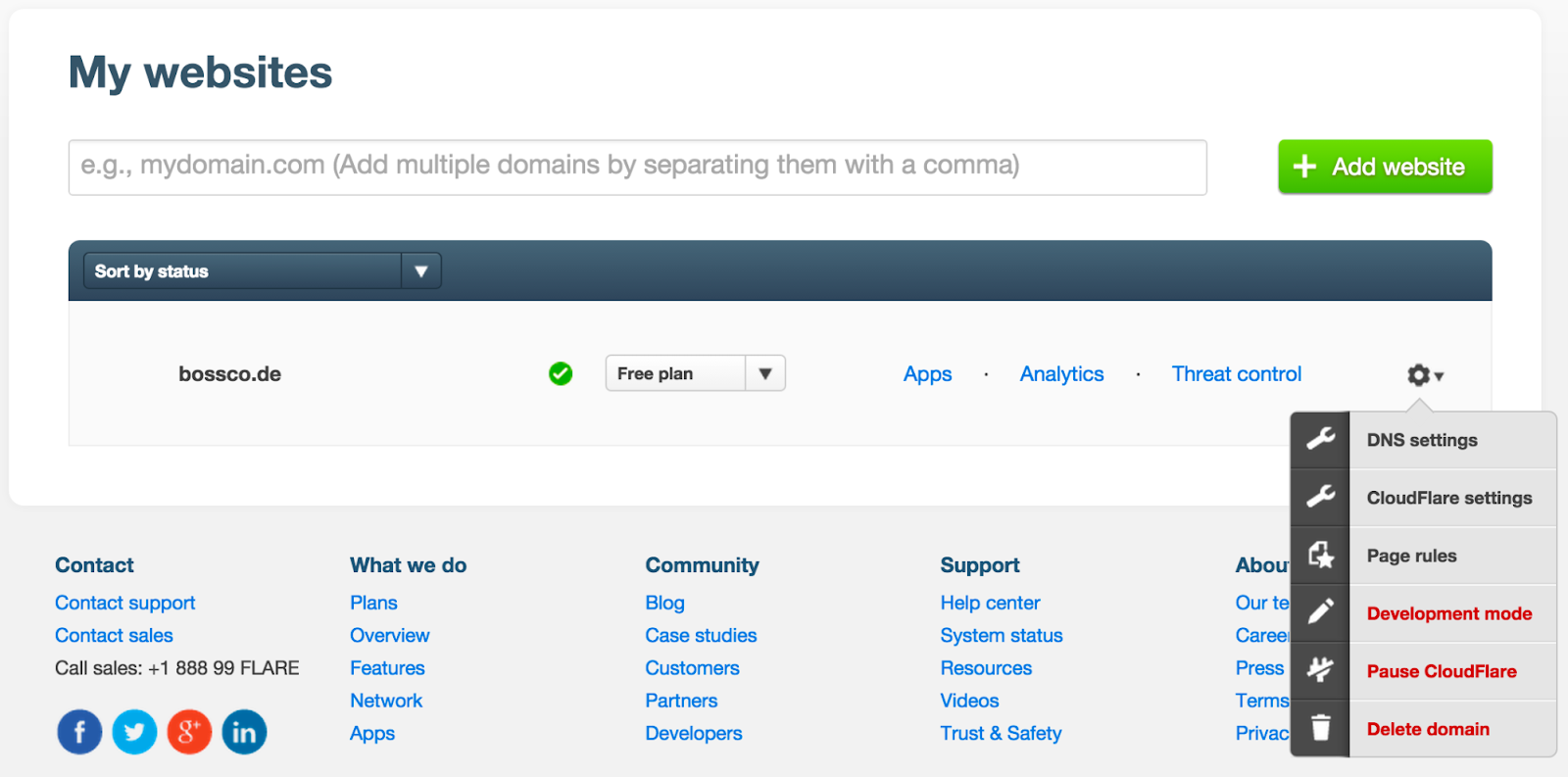 Final: CloudFlare vs GoDaddy