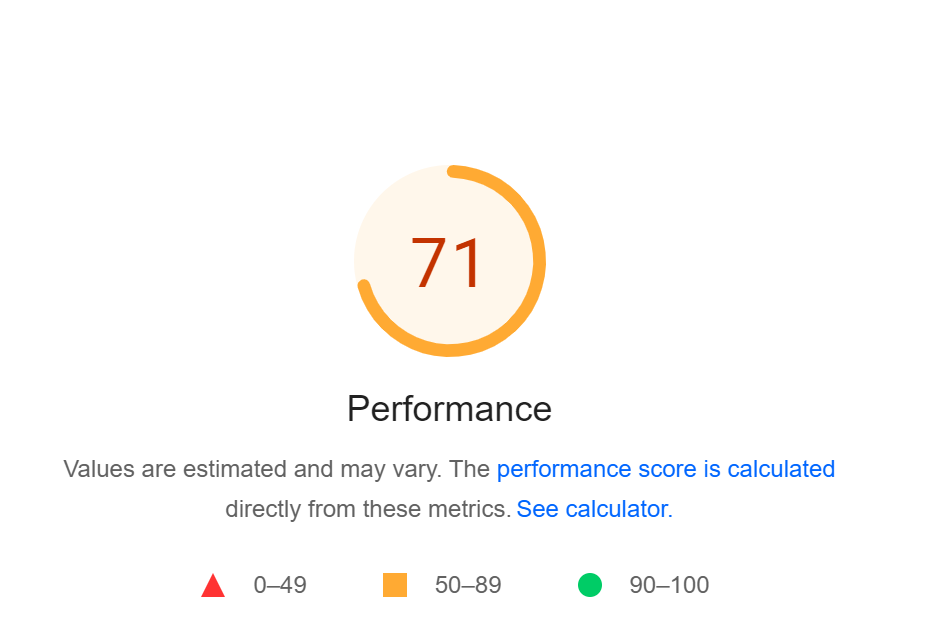 Hostgator PageSpeed Insights Test screenshots