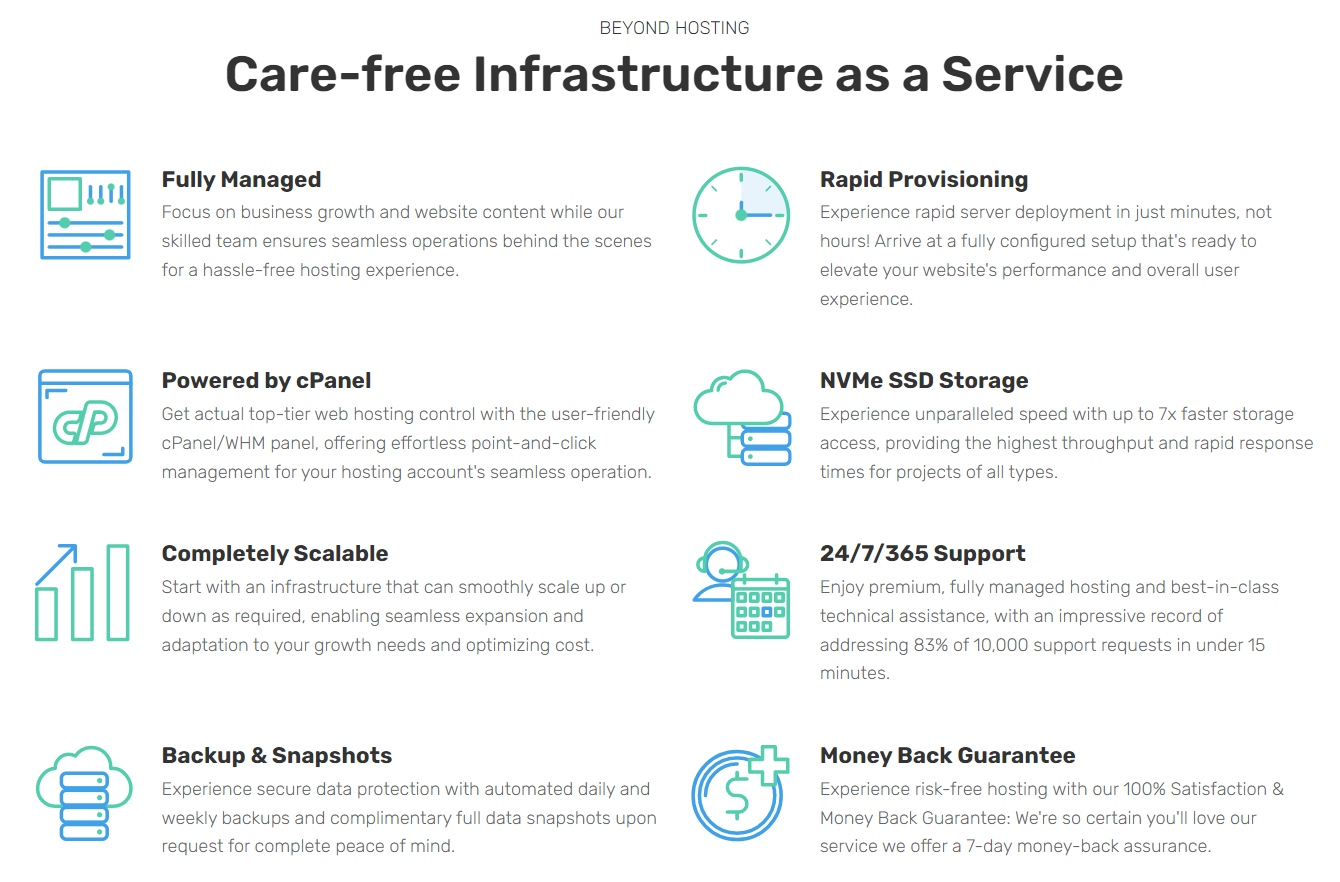 FastCometâ€™s cloud hosting offer comes with fully managed services, rapid provisioning, the cPanel, NVMe SSD storage, backups, snapshots, and much more.