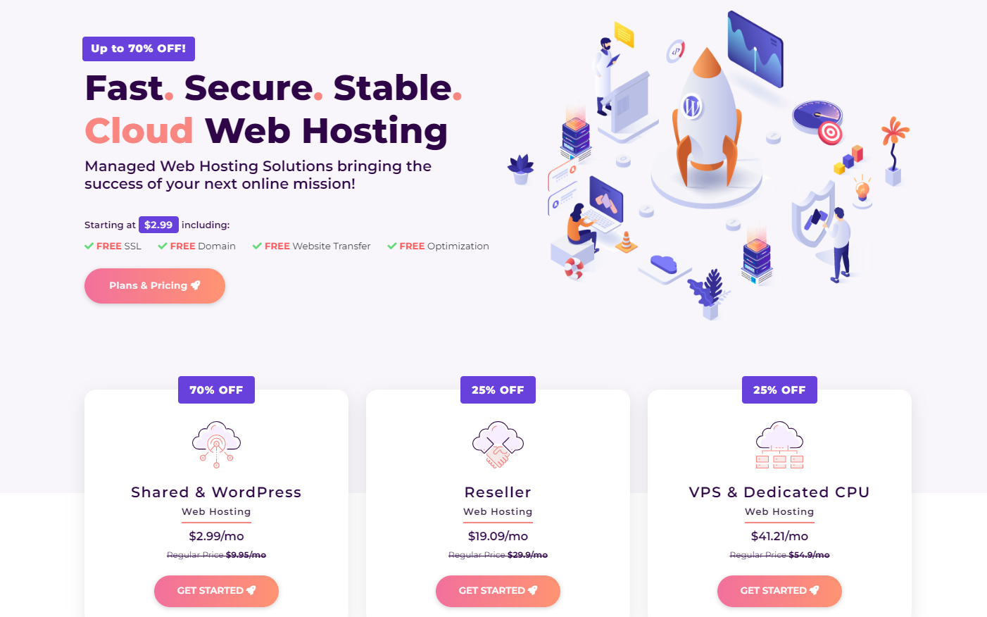 HostArmada provides fast, secure, and stable cloud web hosting with many free features across all plans.