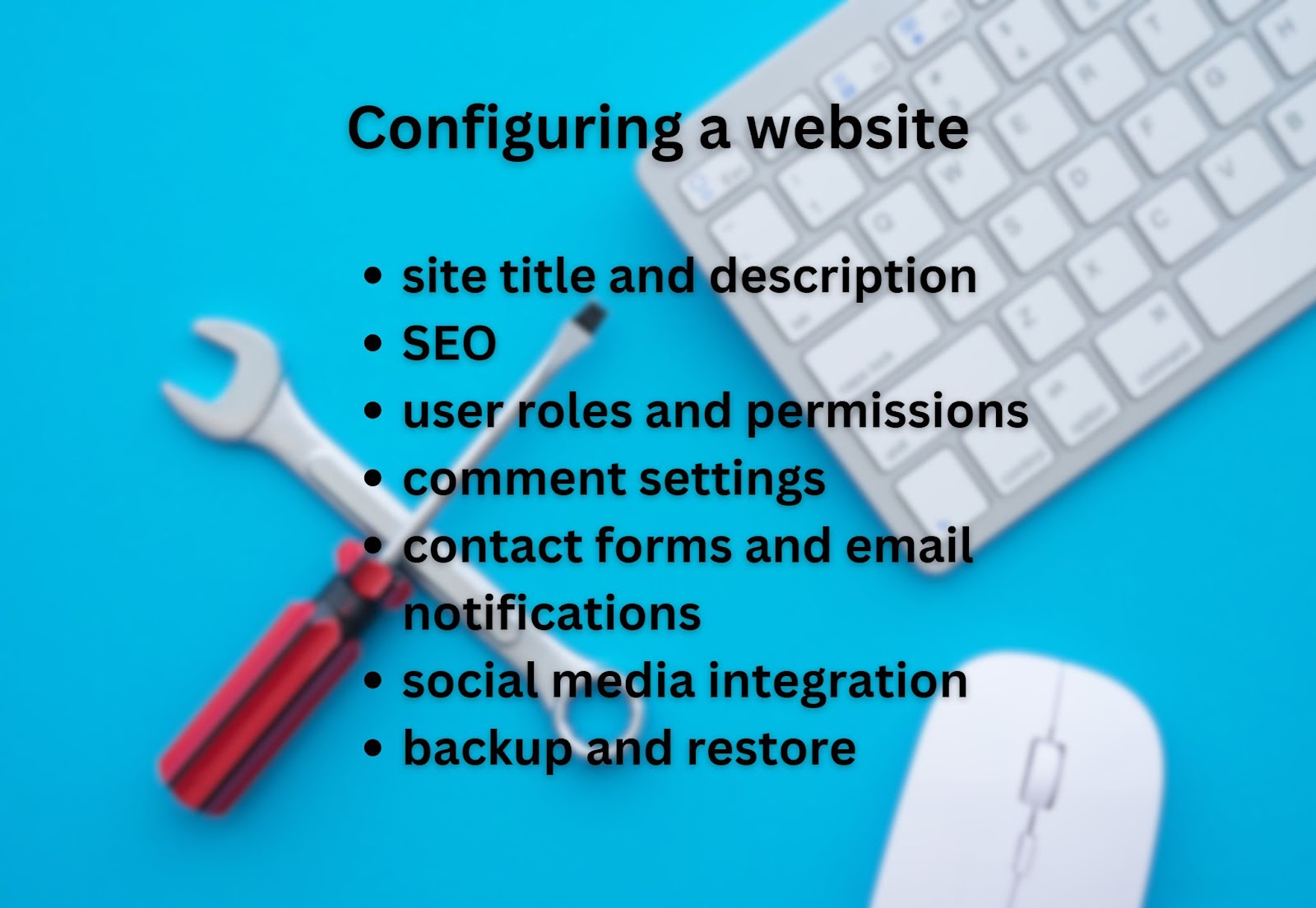 Configuring a website