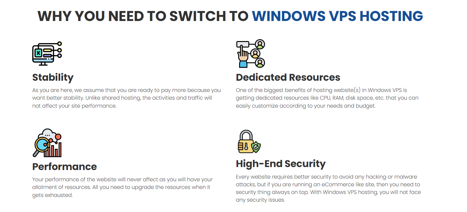 InterServer's Windows VPS service provides dedicated resources for each user, enhanced performance, high-end security, and much more.