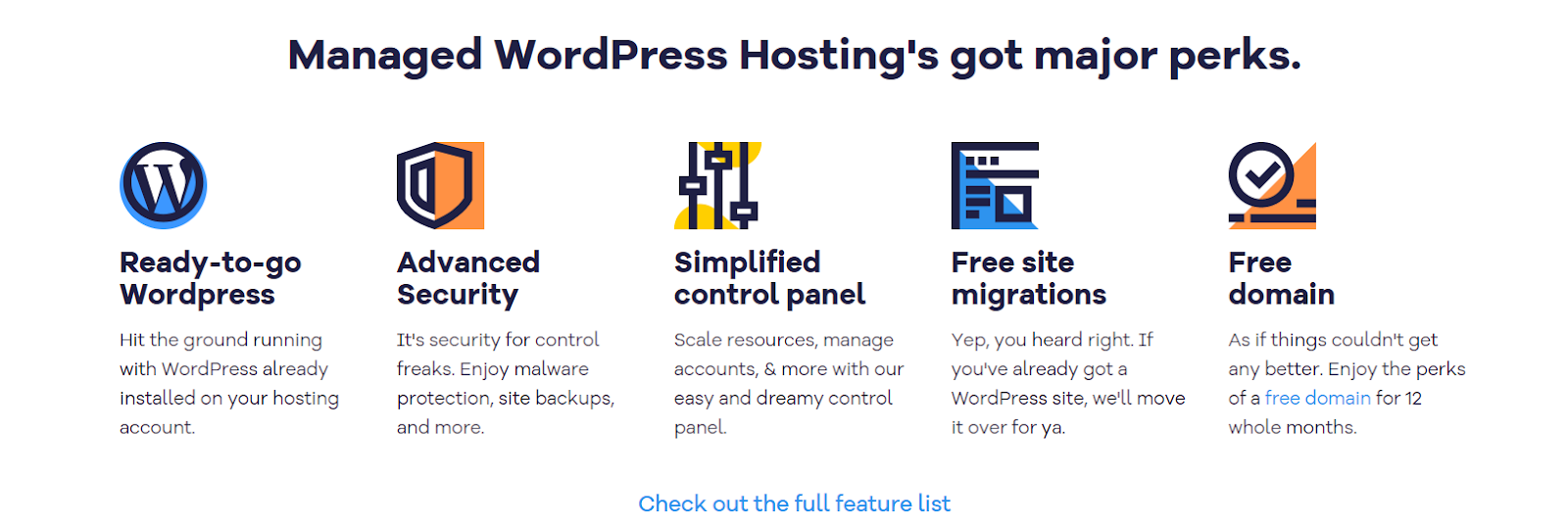 HostGator's WordPress hosting service includes pre-installed WordPress, advanced security, a simple control panel, free migrations, and much more.