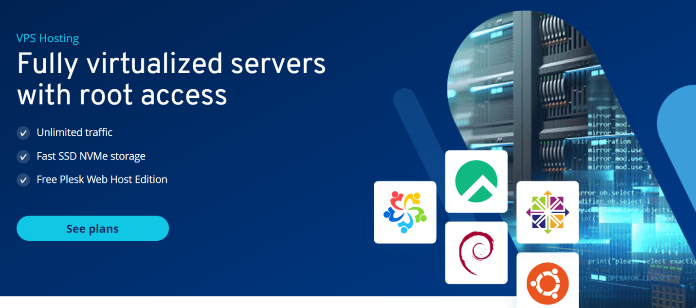 IONOS offers fully virtualized servers with root access.