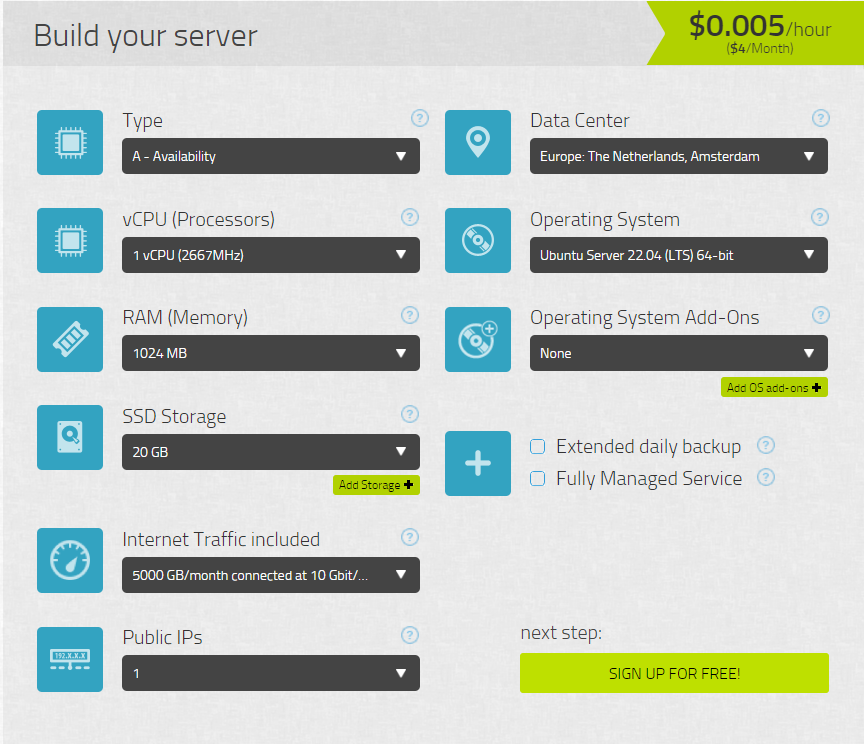 A photo presenting a pricing plan. With Kamateraâ€™s price calculator, you can compute your exact expenditure prior to launching your VPS Hosting plan.