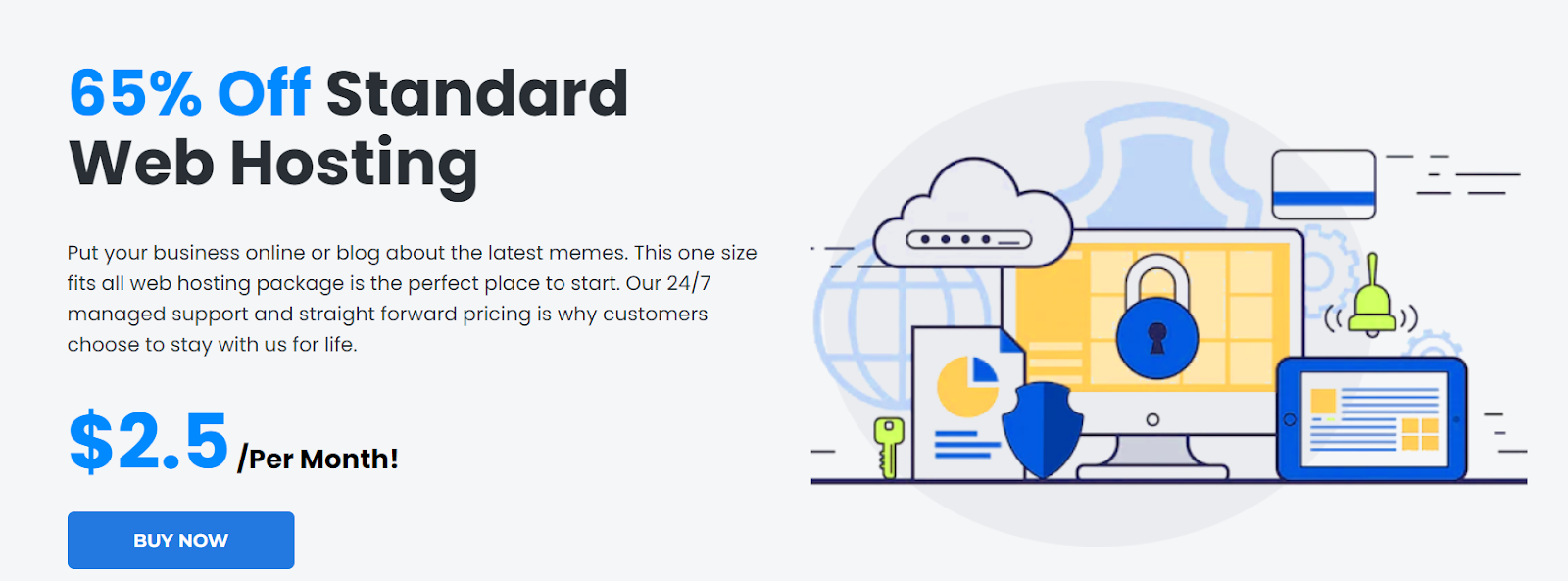 InterServer's shared hosting plan costs $2.5/month.