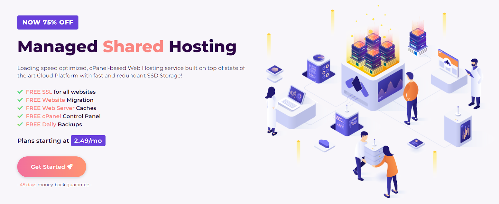 HostArmada offers managed shared hosting services.