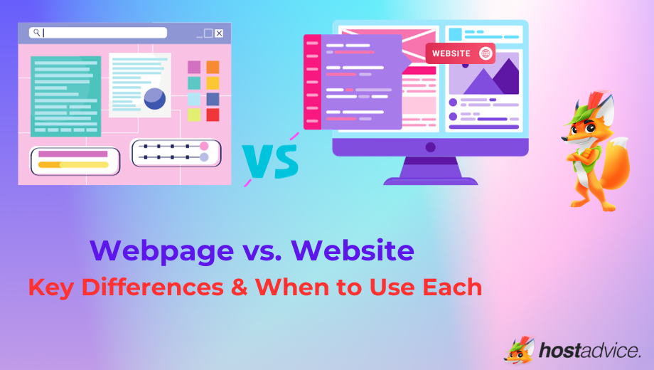 Webpage vs. Website banner