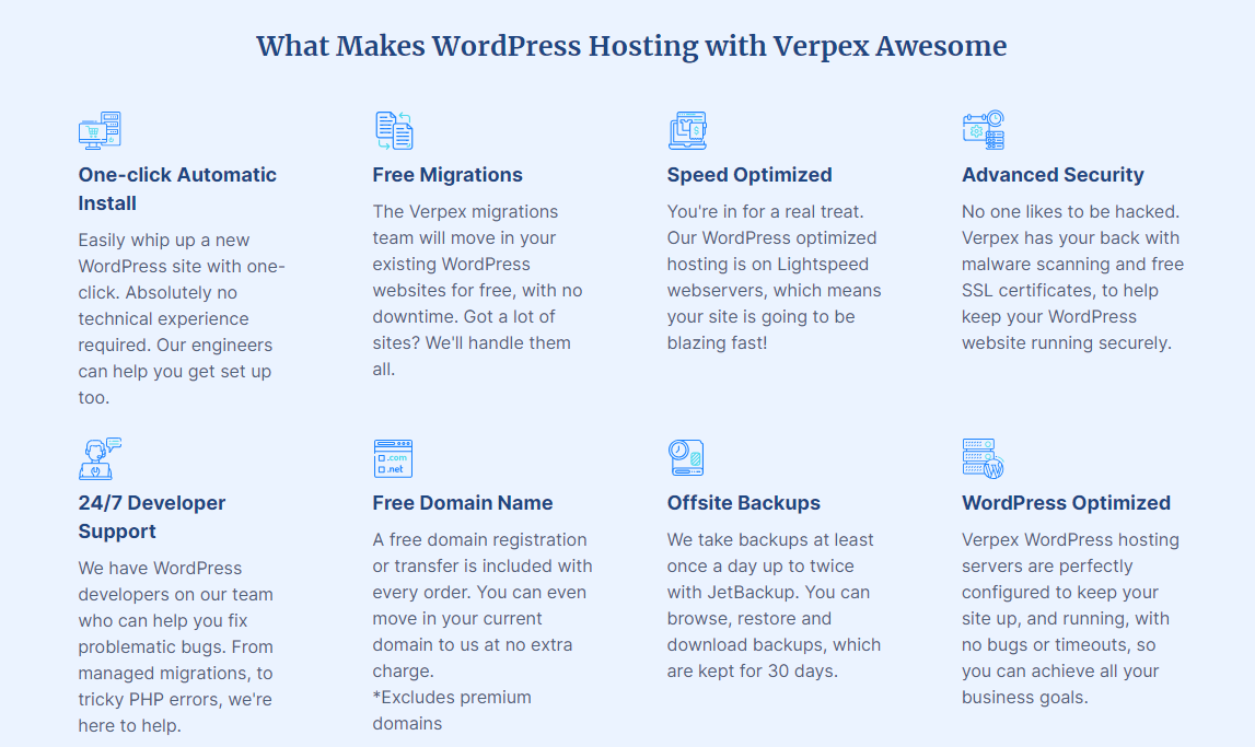 Some of Verpexâ€™s features.