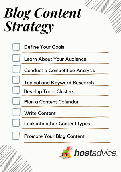 Blog content strategy template by hoastadvice