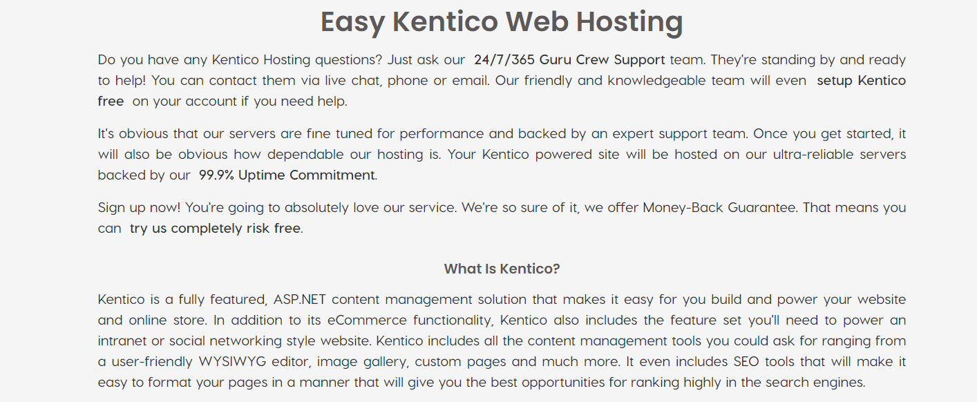 Kentico Hosting