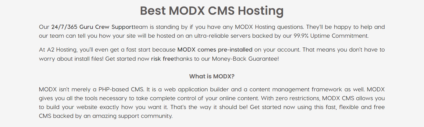 Modx Hosting