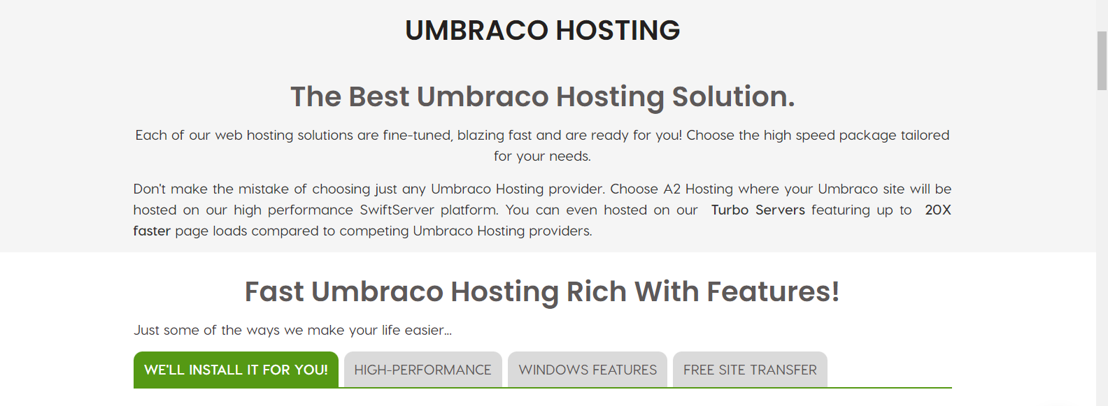 Umbraco Hosting