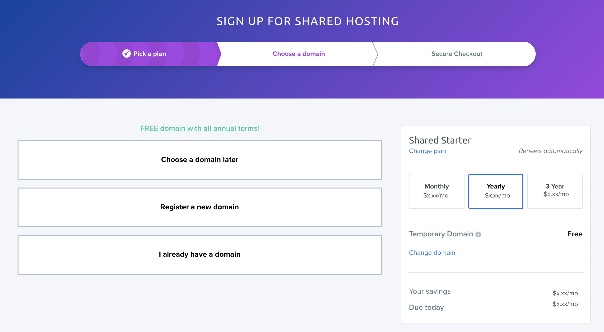 Dreamhost sign-up-flow