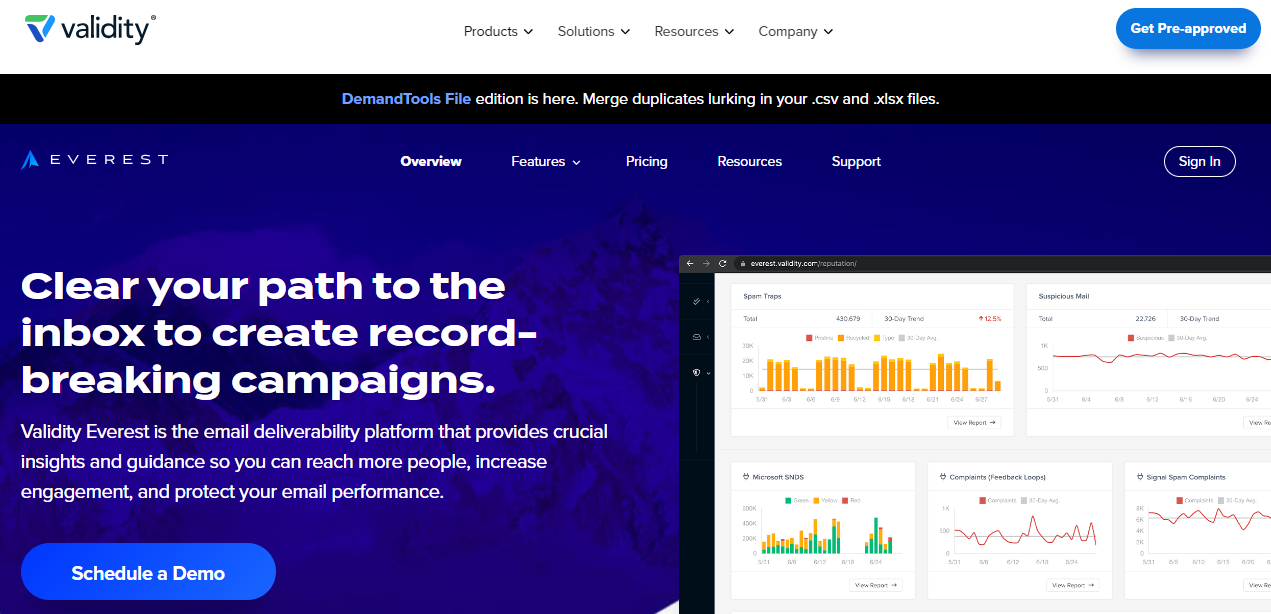 Validity Everest Email Delivery Platform