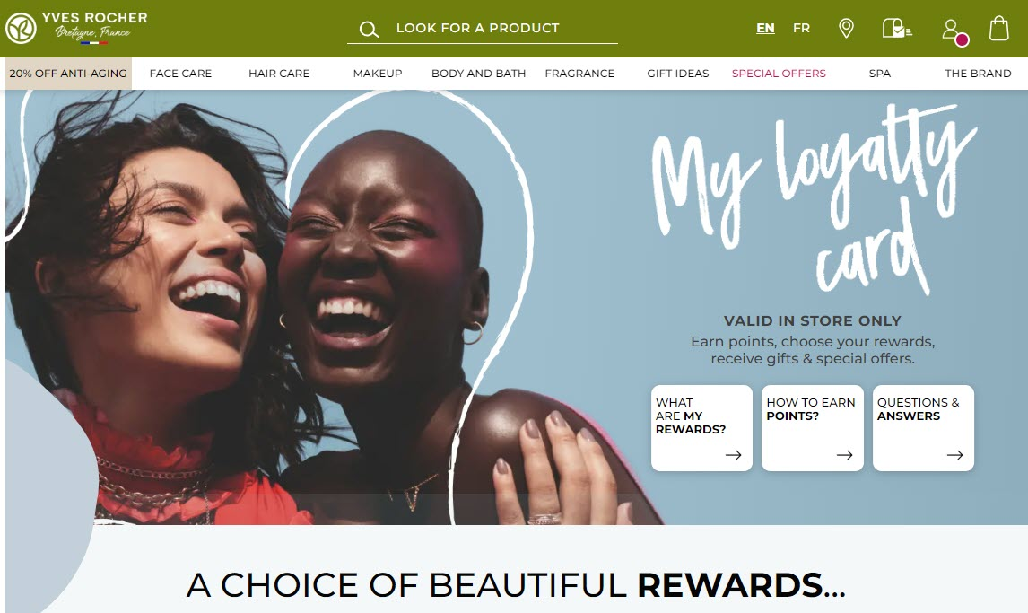 Loyalty program example by Yves Rocher