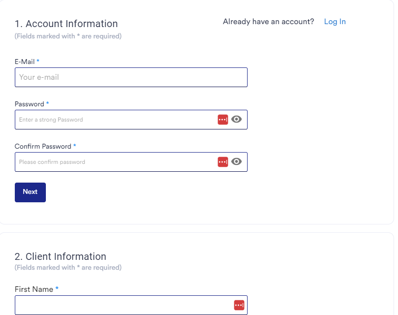 account information tmd hosting