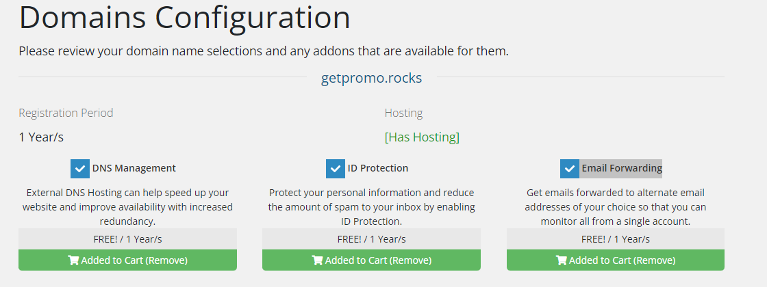 domain configuration