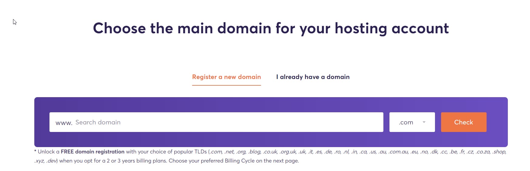 registering a domain with Chemicloud