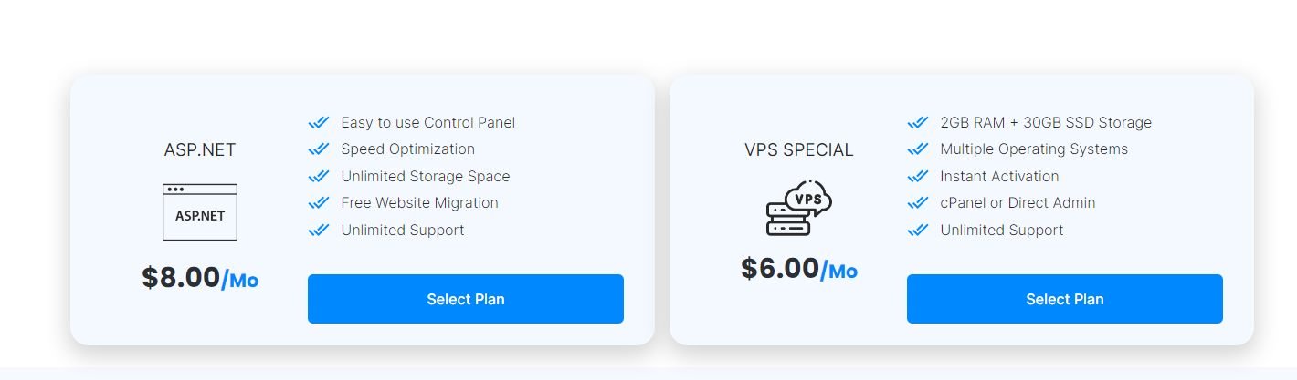 choose plan interserver screenshot