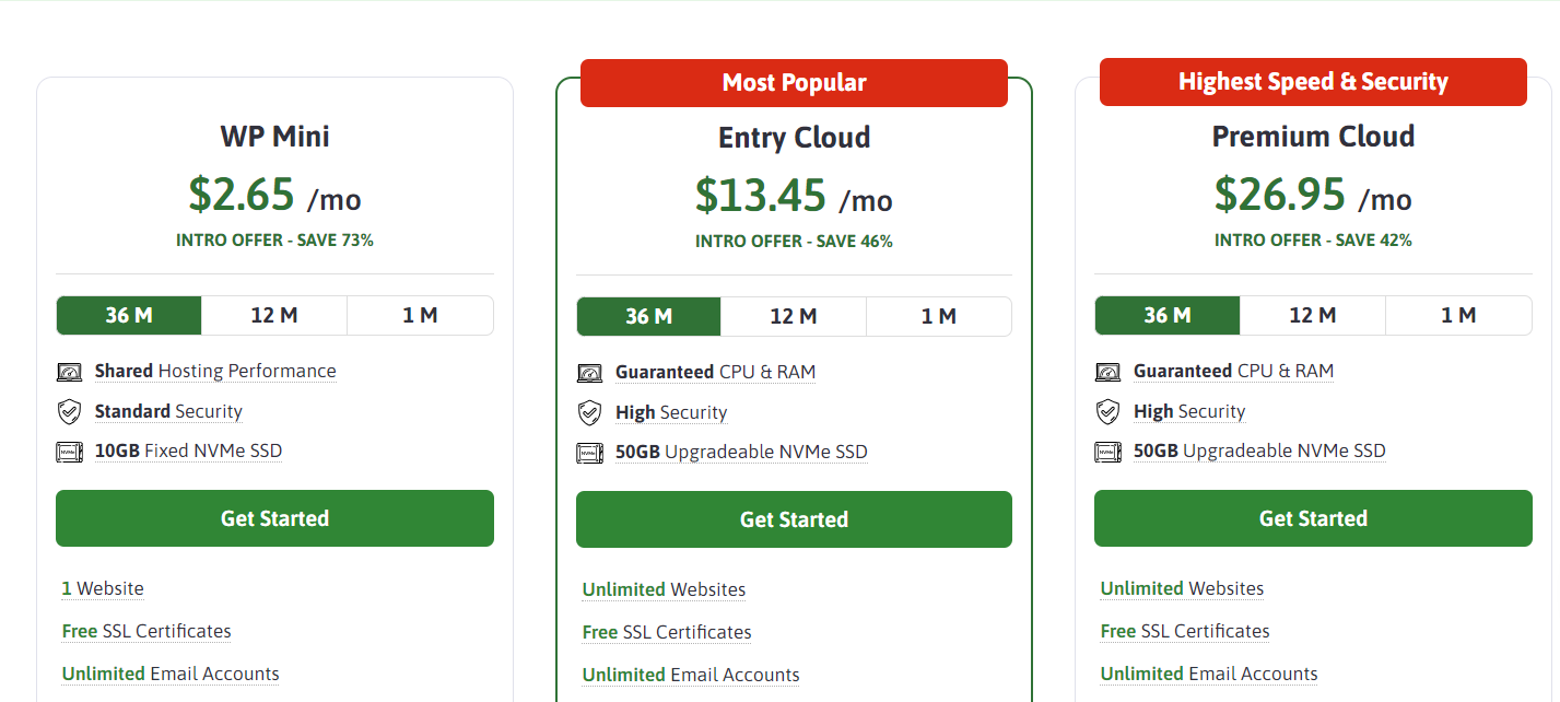 scalahosting choose a plan