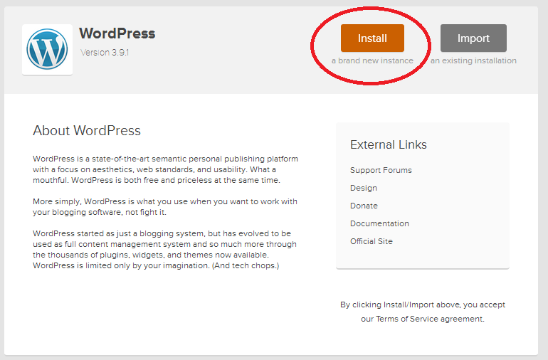 install wordpress 1